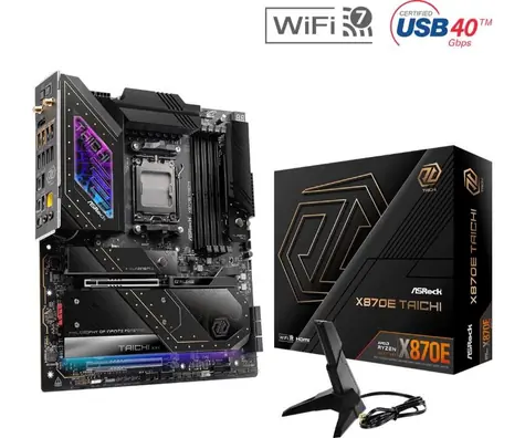 ASRock X870E TAICHI / AMD X870 / DDR5 / SATA III RAID / USB / 5GLAN / M.2 / sc.AM5 / E-ATX