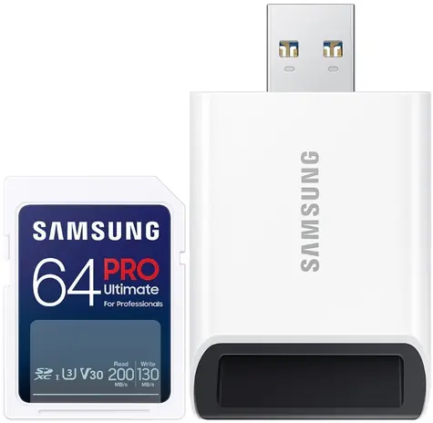 SAMSUNG SDXC PRO ULTIMATE 64GB + adaptér / SDXC /USB 2.0 / Class 10 