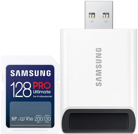 SAMSUNG SDXC PRO ULTIMATE 128GB + adaptér / SDXC /USB 2.0 / Class 10 
