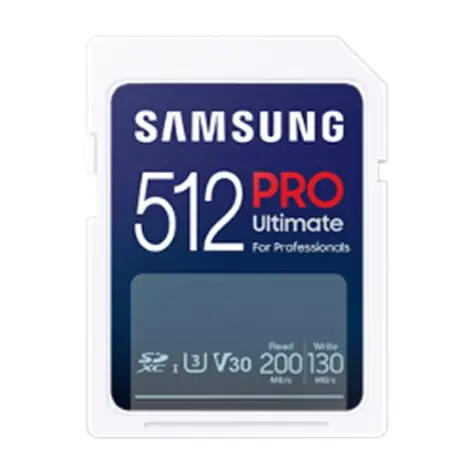 SAMSUNG SDXC PRO ULTIMATE 512GB / SDXC / Class 10 / R: 200Mbps / W: 130Mbps