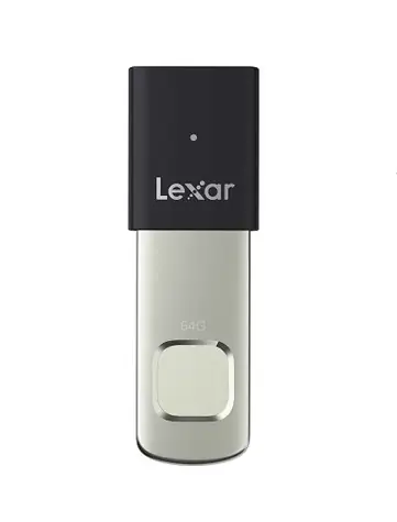 Lexar Fingerprint F35Pro 64GB / Flash Disk / USB 3.2 Type A / čtení 300MBs / zápis: 150MBs