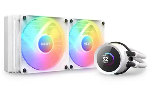 NZXT Kraken 240 RGB bílá  / 2x120mm / Fluid Dynamic Bearing / 2800 RPM / 33.88 CFM / RGB / LCD / AMD + Intel