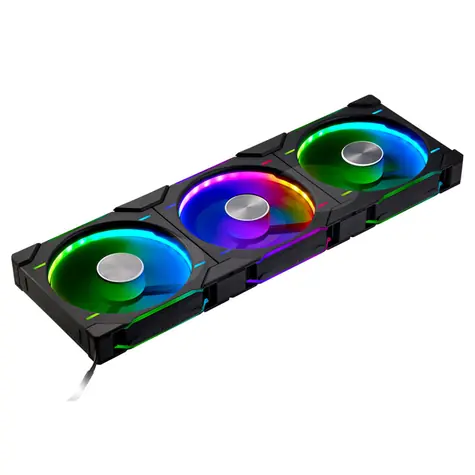 PHANTEKS D30 PWM Regular Airflow D-RGB černá 3ks / 140mm / Hydrodynamic Bearing / 1800 RPM / 71.9 CFM / 4-Pin + 3-Pin