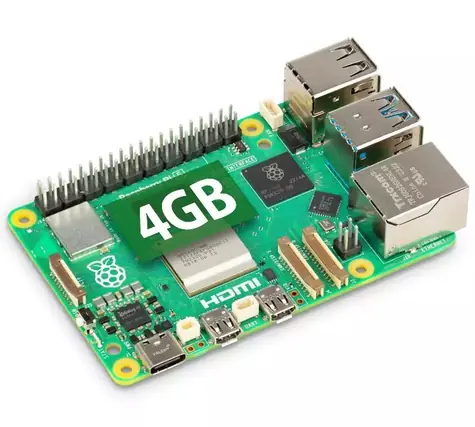 RASPBERRY Pi 5 – 4GB RAM / 64bit / 2,4 GHz / 2x4Kp60 / microHDMI 