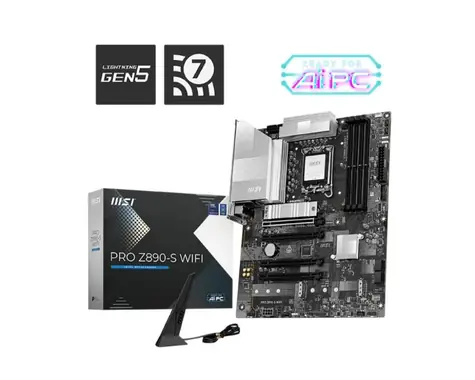 MSI PRO Z890-S WIFI / Z890 / LGA 1851 / 4x DDR5 / PCIex16 / 2.5GLAN / ATX