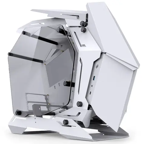 Jonsbo MOD3 Mini bílá / Micro-ATX / 1x USB-A 3.0 / 1x USB-C 3.0 / bez zdroje / průhledná bočnice 