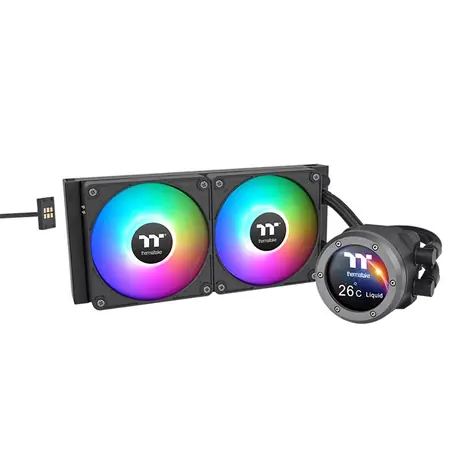 THERMALTAKE TH240 V2 Ultra EX ARGB černá / 2x 120mm / 2000 RPM / 68 CFM / A-RGB / AMD + Intel