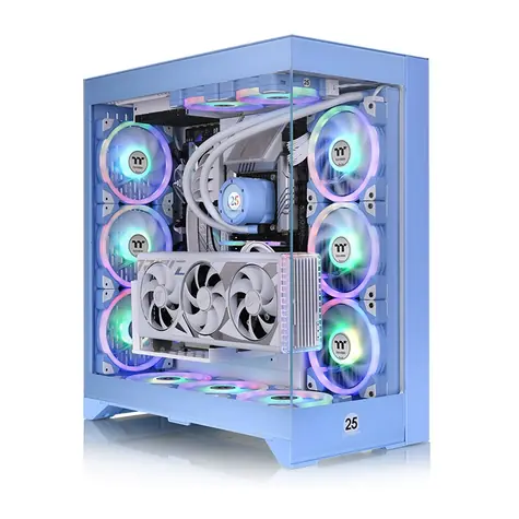 THERMALTAKE CTE E600 MX modrá / E-ATX / 2x USB-A 3.0 / 1x USB-C 3.2 / bez zdroje / průhledná bočnice