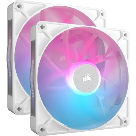 Corsair iCUE LINK RX140 RGB Dual 2ks bílá / 140mm / Magnetic Dome Bearing / 1700 RPM / 94.7 CFM / 4-Pin