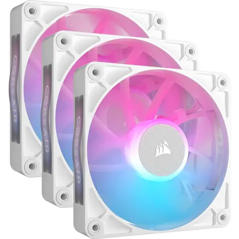 Corsair iCUE LINK RX120 RGB Triple 3ks bílá / 120mm / Magnetic Dome Bearing / 2100 RPM / 73.5 CFM / 4-Pin
