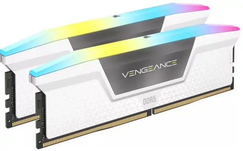 Corsair Vengeance RGB White 32GB (2x 16GB) DDR5 6400MHz / CL36 / DIMM / XMP / 1.35V