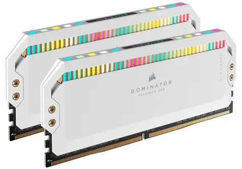 Corsair Dominator Platinum White 32GB (2x 16GB) DDR5 6200MHz / CL36 / DIMM / RGB / XMP / 1.3V