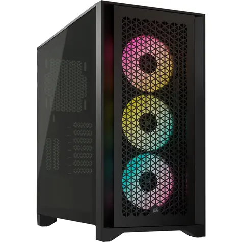Corsair iCUE 4000D RGB Airflow černá / E-ATX / USB 3.2 / USB-C / 3x 120mm / bez zdroje / průhledná bočnice