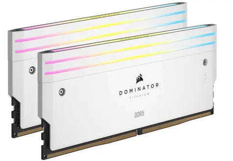 Corsair Dominator Titanium White 32GB (2x 16GB) DDR5 7000MHz / CL34 / DIMM / RGB / XMP / 1.45V