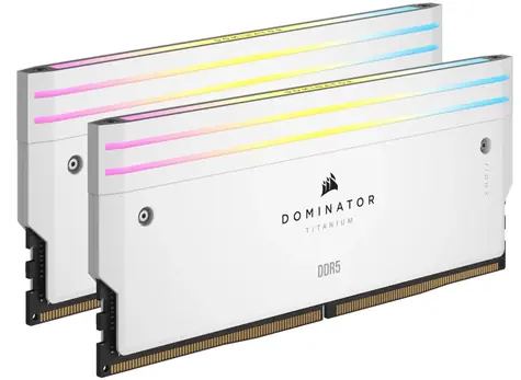 Corsair Dominator Titanium White 48GB (2x 24GB) DDR5 7200MHz / CL36 / DIMM / XMP / RGB / 1.4V