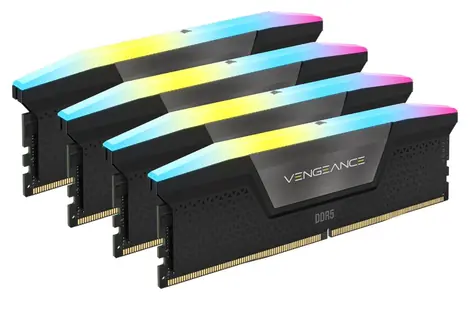 Corsair Vengeance RGB 64GB (4x 16GB) DDR5 6600MHz / CL32 / DIMM / XMP / RGB / 1.4V