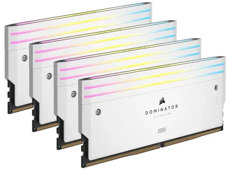 Corsair Dominator Titanium White 64GB (4x 16GB) DDR5 6000Mhz / CL36 / DIMM / XMP / RGB / 1.35V