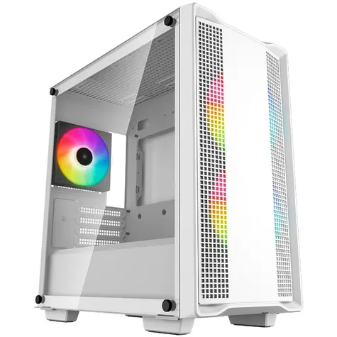 DEEPCOOL CC360 ARGB bílá / mATX / 1x USB-A 3.2 / 1x USB-A 2.0 / 3x 120mm RGB / bez zdroje / průhledná bočnice