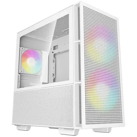 DEEPCOOL CH360 bílá / mATX / 1x USB-A 3.0 / 1x USB-C 3.0 / 2x 140mm / 1x 120mm / bez zdroje / průhledné bočnice
