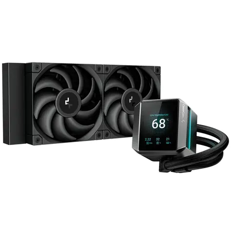 DEEPCOOL MYSTIQUE 240 černá / 2x 120mm / Fluid Dynamic Bearing / 36.49 dB @ 2150 RPM / AMD + Intel