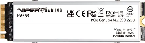 Patriot Viper PV553 1TB / SSD / M.2 2280 / PCIe Gen5 / R: 11700MBps / W: 9500MBPs / 5y