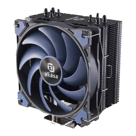 AKASA Alucia H4 Plus N modrá / 1x 120mm / Hydro Dynamic Bearing / 33.1 dB @ 2000 RPM / 56.3 CFM / AMD + intel