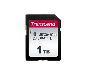 Transcend SDC300S 300S SDXC 1TB / Class 10 / V30 / čtení: 100MB/s / zápis: 85 MB/s 