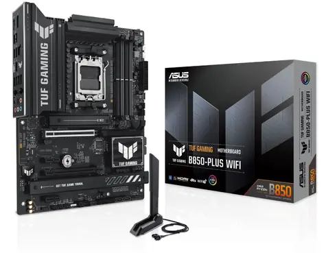 ASUS TUF GAMING B850-PLUS WIFI / B850 / 4x DDR5 / 1x 2.5GLAN / Wi-Fi 7 / ATX