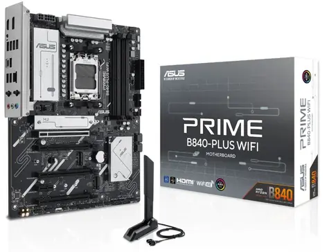 ASUS PRIME B840-PLUS WIFI / B840 / 4x DDR5 / 1x 2.5GLAN / Wi-Fi 6E / ATX 