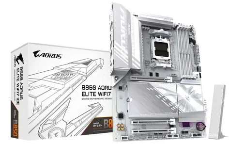 GIGABYTE B850 AORUS ELITE WIFI7 ICE / B850 / 4x DDR5 / 1x 2.5GLAN / Wi-Fi 7 / ATX