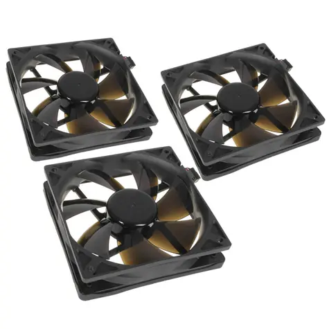 Noiseblocker BlackSilent Pro Fan PLPS černá 3ks / 120mm / 24 dB @ 1500 RPM / 58.86 CFM / 4-Pin PWM