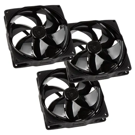 Noiseblocker NB-eLoop Fan B12-PS Black Edition 3ks / 120mm / 21.2 dB @ 1500 RPM / 58.09 CFM / 4-Pin PWM