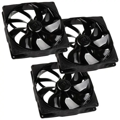 Noiseblocker NB-eLoop Fan B14-PS Black Edition 3ks / 140mm / 24.28 dB @ 1200 RPM / 83.93 CFM / 4-Pin PWM