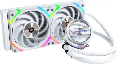 Valkyrie VK-AIODR240W bílá / AIO vodní chladič CPU / 2x 120 mm / 29dB / AMD + Intel 