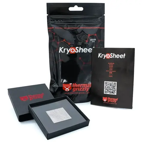 Thermal Grizzly KryoSheet (25 x 25 x 0.2 mm) / Teplovodivá podložka / Grafen / 1 Ks