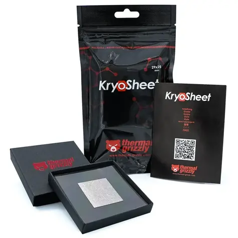 Thermal Grizzly KryoSheet (29 x 25 x 0.2 mm) / Teplovodivá podložka / Grafen / 1 Ks
