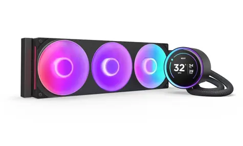 NZXT Kraken Elite 360 RGB V2 černá / 3x 120mm / Fluid Dynamic Bearing / 30 dB @ 2400 RPM / 75.12 CFM / AMD + Intel