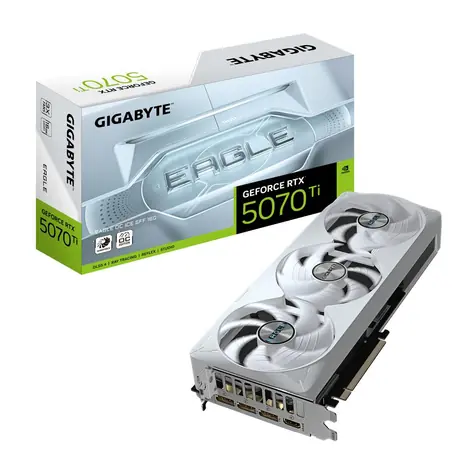 GIGABYTE GeForce RTX 5070 Ti EAGLE OC ICE SFF 16GB / 2300MHz / 16GB GDDR7 / 256-bit / 1x HDMI + 3x DP / 750W (16)