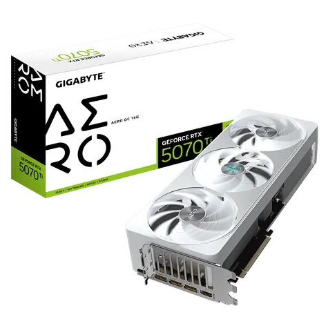 GIGABYTE GeForce RTX 5070 Ti AERO OC 16GB / 2300MHz / 16GB GDDR7 / 256-bit / 1x HDMI + 3x DP / 750W (16)