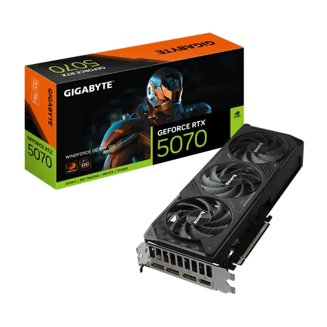 GIGABYTE GeForce RTX 5070 WINDFORCE OC SFF 12GB / 2165MHz / 12GB GDDR7 / 192-bit / 1x HDMI + 3x DP / 750W (16)