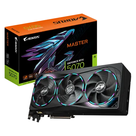 GIGABYTE GeForce RTX 5070 MASTER 12GB / 2165MHz / 12GB GDDR7 / 192-bit / 1x HDMI + 3x DP / 750W (16)