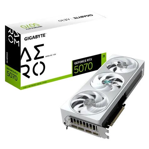 GIGABYTE GeForce RTX 5070 AERO OC 12GB / 2165MHz / 12GB GDDR7 / 192-bit / 1x HDMI + 3x DP / 750W (16)