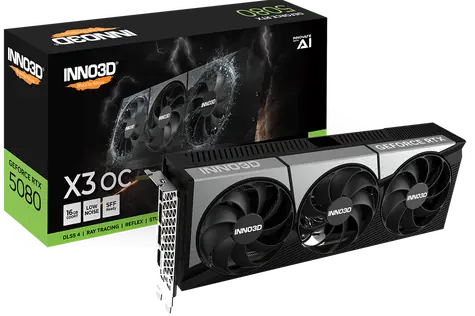 INNO3D RTX 5080 X3 OC 16GB / 2640MHz / 16GB GDDR7 / 256-bit / 1x HDMI + 3x DP / 850W (16)