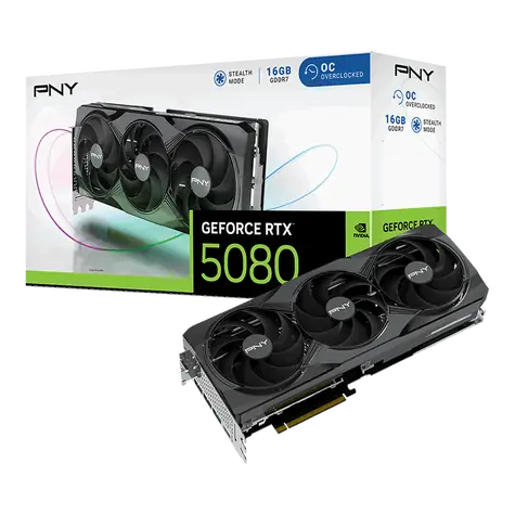 PNY RTX 5080 OC Triple Fan 16GB / 2730MHz / 16GB GDDR7 / 256-bit / 1x HDMI + 3x DP / 850W (16)