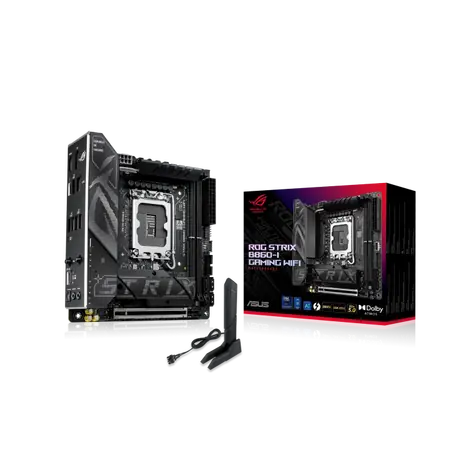 ASUS ROG STRIX B860-I GAMING WIFI / B860 / LGA 1851 / 2x DDR5 / PCIEx 16 / 2.5GLAN / Wi-Fi / mITX