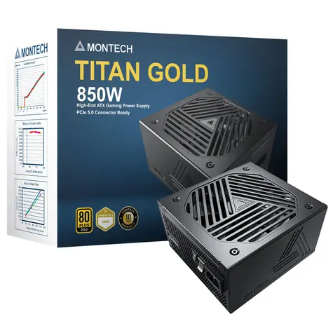 Montech Titan Gold 850W / ATX 3.0 / 850W / 80 PLUS Gold / Aktivní PFC / modulární