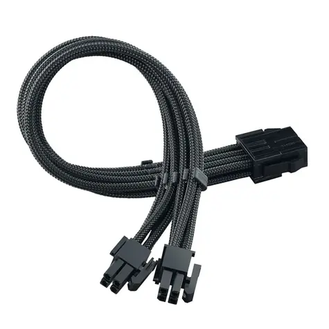 SilverStone Kabel EPS 8-Pin na 2x EPS/ATX 4+4-Pin 300mm - černá