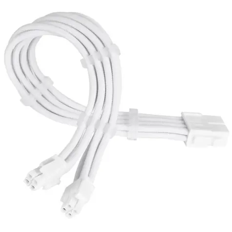 SilverStone Kabel EPS 8-Pin na 2x EPS/ATX 4+4-Pin 300mm - bílá
