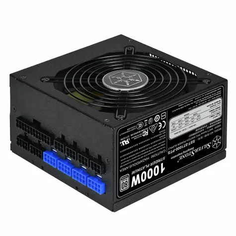 SilverStone ST1000-PTS černá / ATX / 1000W / 80PLUS Platinum / Aktivní PFC / modulární