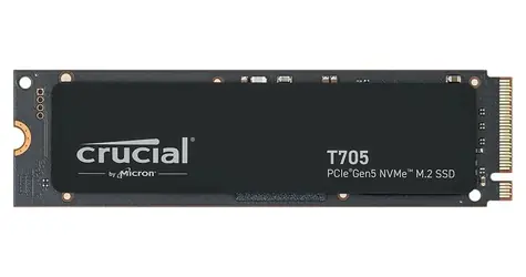 Crucial T705 4TB / M.2 2280 / PCIe Gen5 / R: 14100MBps / W: 12600MBps / MTBF: 1.5m / 5y